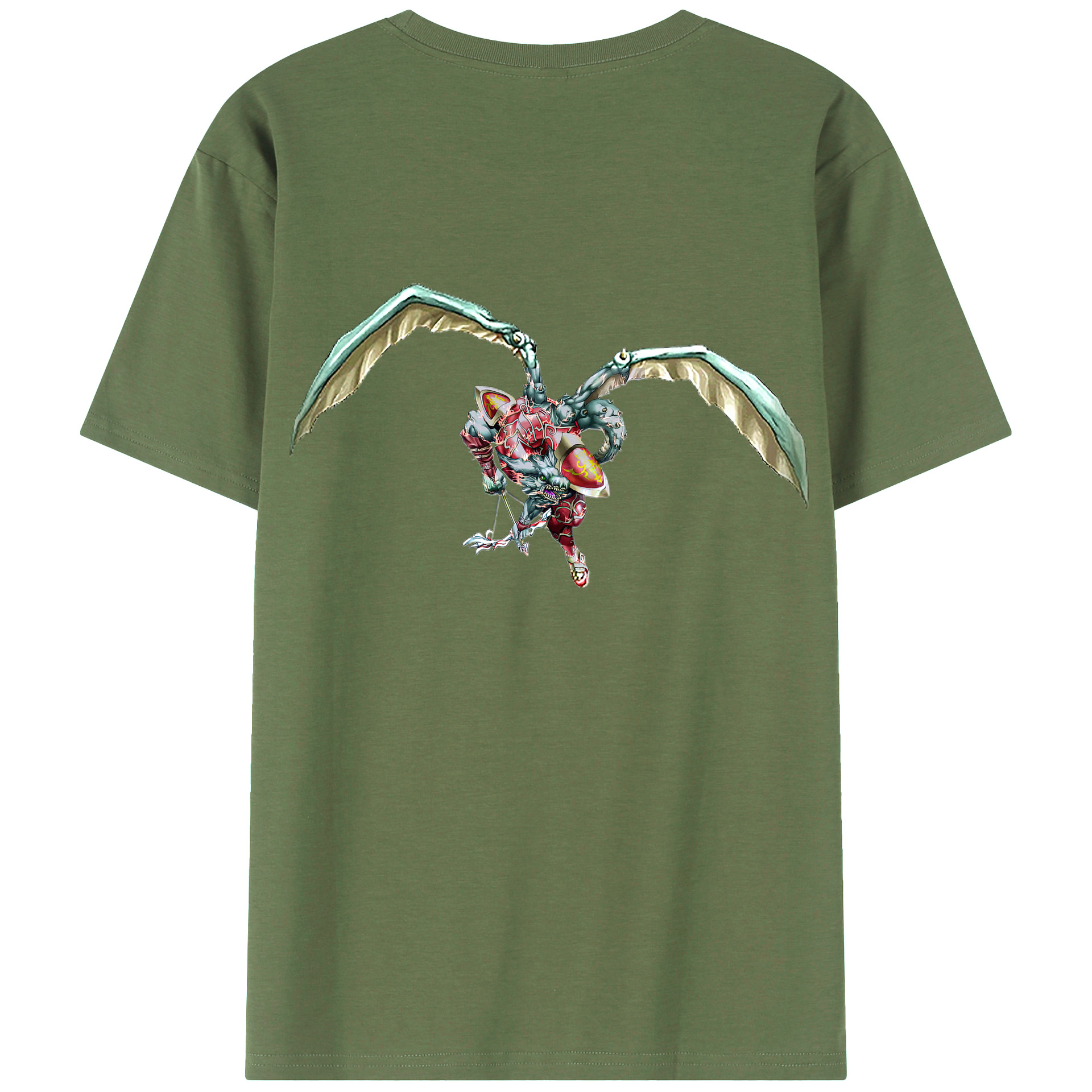 （画像用） 遊☆戯☆王 Yu-Gi-Oh! 綿100％ メンズ半袖Tシャツ（バックプリント） 通気性